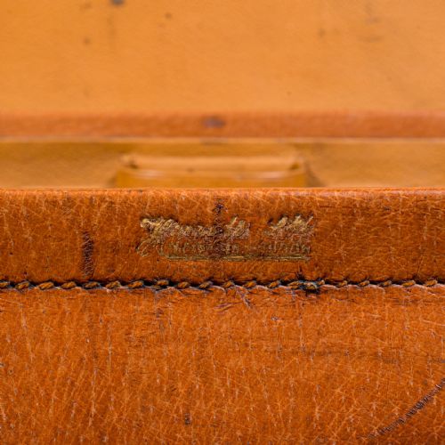 ANTIQUE GENTLEMAN'S TRAVEL CASE ENGLISH LEATHER SUITCASE HARRODS EDWARDIAN - ADDITIONAL PHOTO 8