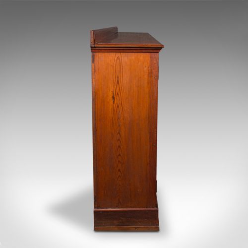 7' WIDE ANTIQUE MUSEUM BOOKCASE GLAZED LIBRARY CABINET EARLY VICTORIAN C1840 - ADDITIONAL PHOTO 4