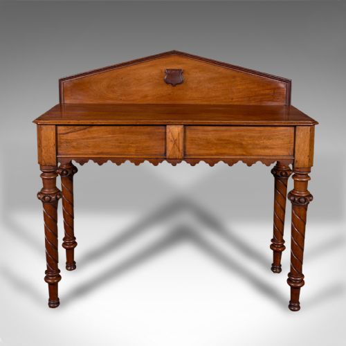 fig 1. Antique Gothic Revival Hall Table, Scottish, Console, Side, Server, Victorian