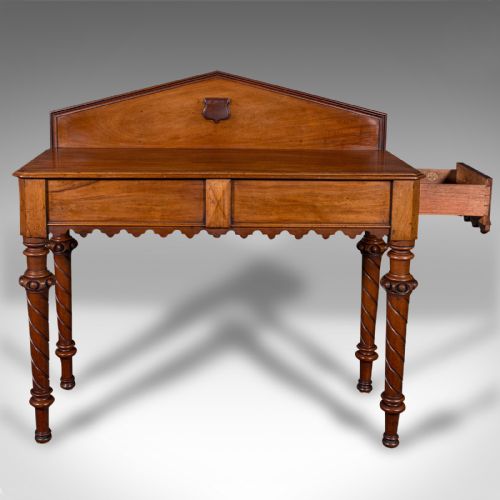fig 2. Antique Gothic Revival Hall Table, Scottish, Console, Side, Server, Victorian