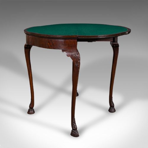 ANTIQUE GEORGIAN REVIVAL CARD TABLE ENGLISH FOLDING GAMES VICTORIAN C1890 - ADDITIONAL PHOTO 6