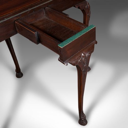 ANTIQUE GEORGIAN REVIVAL CARD TABLE ENGLISH FOLDING GAMES VICTORIAN C1890 - ADDITIONAL PHOTO 10
