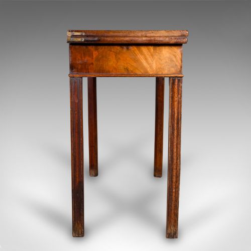 ANTIQUE FOLD OVER TEA TABLE ENGLISH CARD CHIPPENDALE MANNER GEORGIAN C1750 - ADDITIONAL PHOTO 4