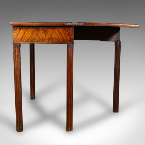ANTIQUE FOLD OVER TEA TABLE ENGLISH CARD CHIPPENDALE MANNER GEORGIAN C1750 - ADDITIONAL PHOTO 6