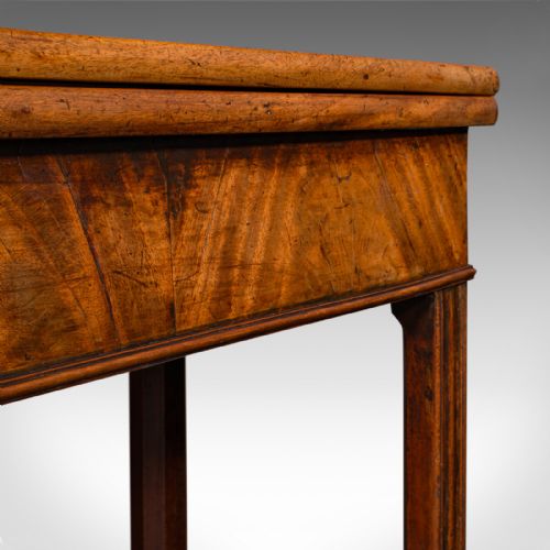 ANTIQUE FOLD OVER TEA TABLE ENGLISH CARD CHIPPENDALE MANNER GEORGIAN C1750 - ADDITIONAL PHOTO 9