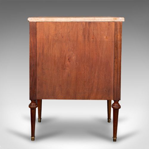 ANTIQUE BEDSIDE CABINET FRENCH KINGWOOD MARBLE NIGHTSTAND CUPBOARD VICTORIAN - ADDITIONAL PHOTO 4