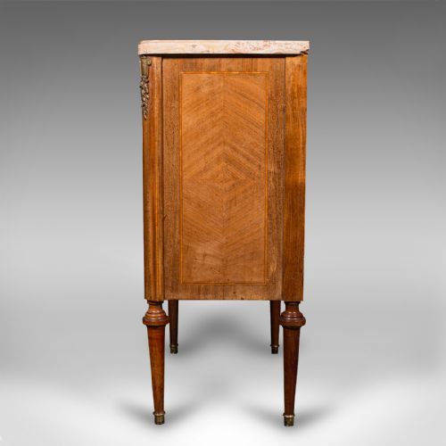ANTIQUE BEDSIDE CABINET FRENCH KINGWOOD MARBLE NIGHTSTAND CUPBOARD VICTORIAN - ADDITIONAL PHOTO 5