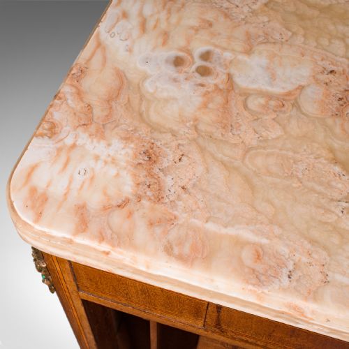ANTIQUE BEDSIDE CABINET FRENCH KINGWOOD MARBLE NIGHTSTAND CUPBOARD VICTORIAN - ADDITIONAL PHOTO 7