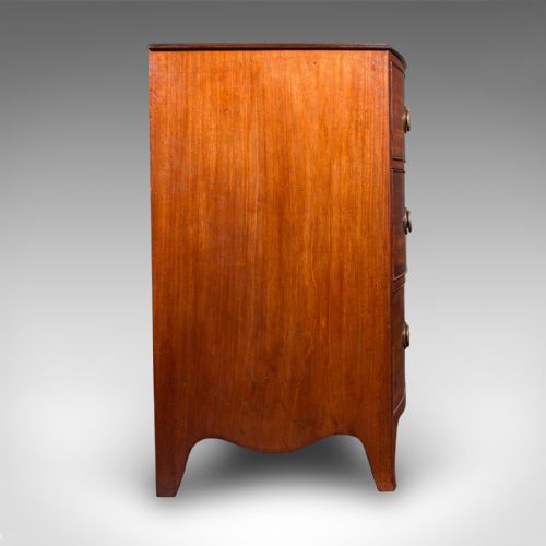 fig 3. Antique Bow Front Chest of Drawers, English, Bachelors, Bedroom, Georgian, 1790