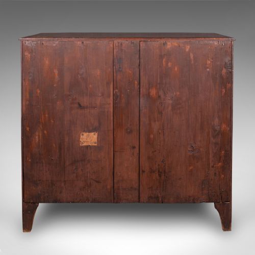 fig 4. Antique Bow Front Chest of Drawers, English, Bachelors, Bedroom, Georgian, 1790