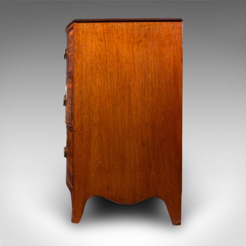 fig 5. Antique Bow Front Chest of Drawers, English, Bachelors, Bedroom, Georgian, 1790