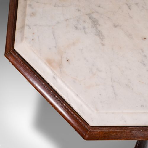 ANTIQUE OCTAGONAL TABLE ENGLISH MARBLE OCCASIONAL CENTRE EARLY VICTORIAN - ADDITIONAL PHOTO 6