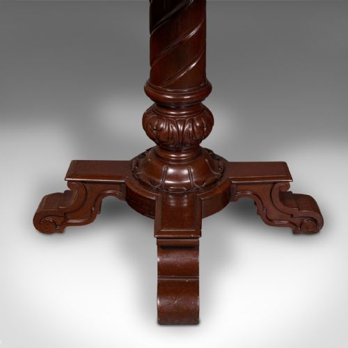 ANTIQUE OCTAGONAL TABLE ENGLISH MARBLE OCCASIONAL CENTRE EARLY VICTORIAN - ADDITIONAL PHOTO 8