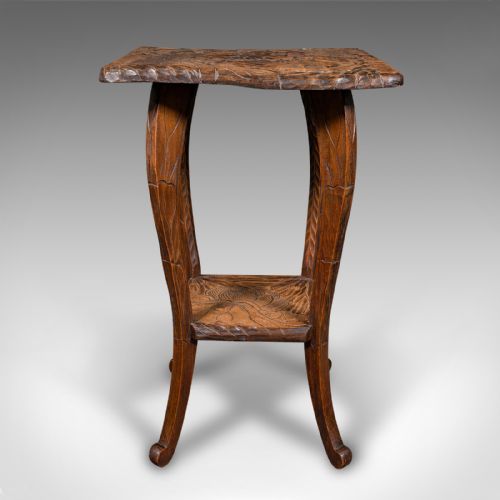 fig 2. Antique Side Table, Japanese, Lamp, Jardiniere Stand, Arts & Crafts, Edwardian