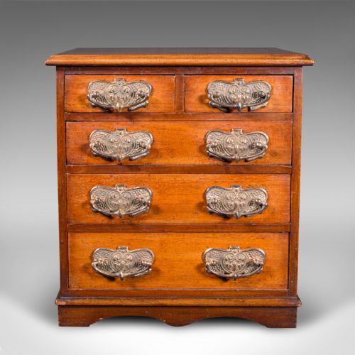 ANTIQUE DESKTOP SPECIMEN CASE ENGLISH MINIATURE CHEST OF DRAWERS VICTORIAN - ADDITIONAL PHOTO 2