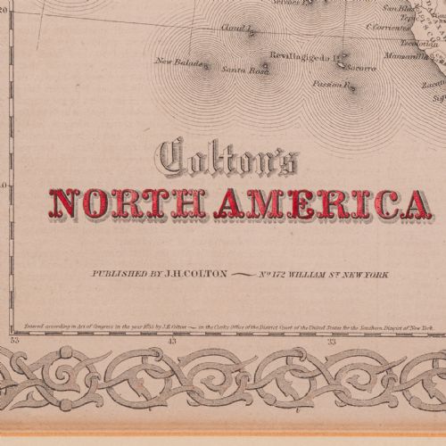 ANTIQUE NORTH AMERICA MAP USA CANADA MEXICO CARTOGRAPHY COLTON VICTORIAN - ADDITIONAL PHOTO 6