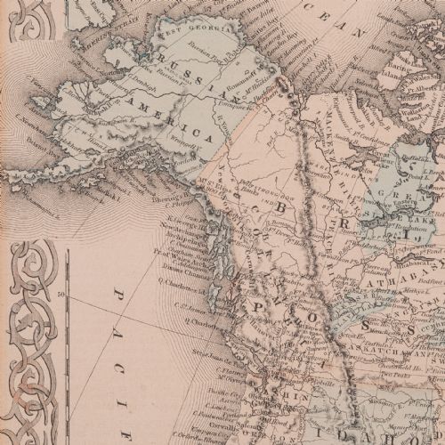 ANTIQUE NORTH AMERICA MAP USA CANADA MEXICO CARTOGRAPHY COLTON VICTORIAN - ADDITIONAL PHOTO 8