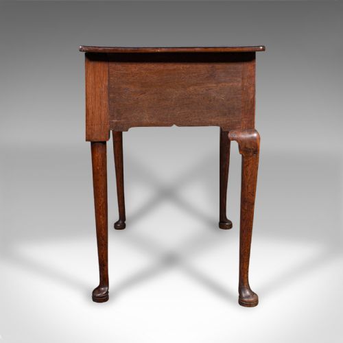 fig 2. Antique 4 Drawer Lowboy, English, Oak, Walnut, Correspondence Desk, Georgian