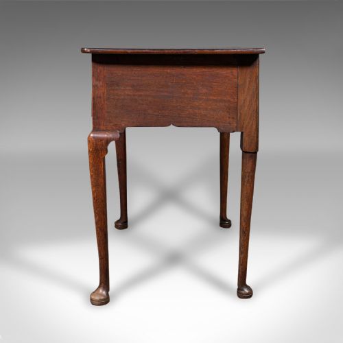 fig 4. Antique 4 Drawer Lowboy, English, Oak, Walnut, Correspondence Desk, Georgian