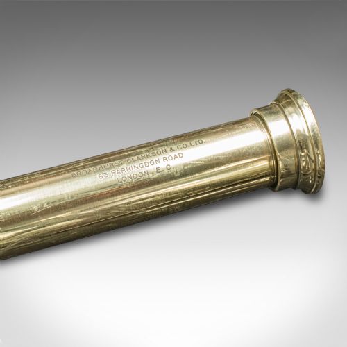 ANTIQUE 3 DRAW TELESCOPE ENGLISH LEATHER BROADHURST CLARKSON CO EDWARDIAN - ADDITIONAL PHOTO 6