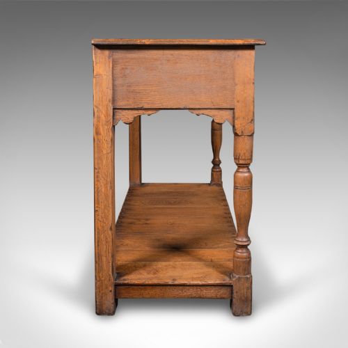 fig 2. Antique Dresser Base, English Oak Kitchen Sideboard, Georgian Revival, Edwardian