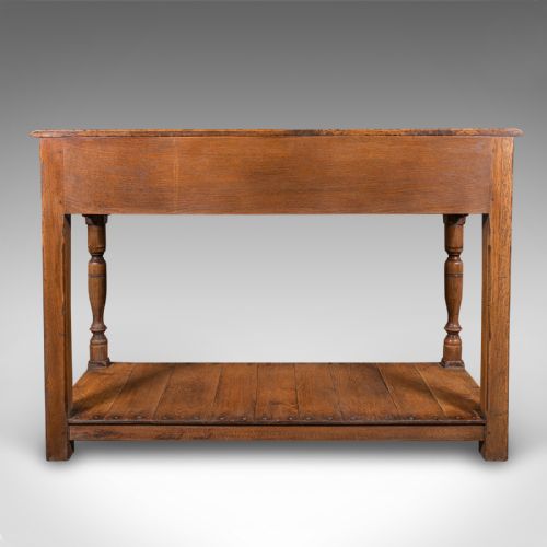 fig 3. Antique Dresser Base, English Oak Kitchen Sideboard, Georgian Revival, Edwardian