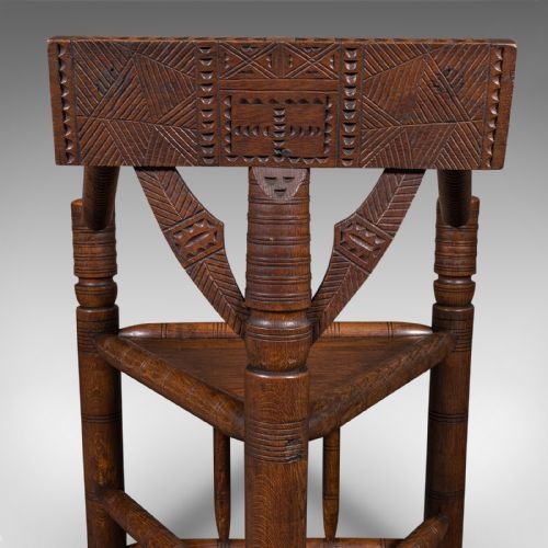 ANTIQUE TURNER'S CHAIR ENGLISH BEECH OAK ELBOW SEAT OLD SAXON VICTORIAN - ADDITIONAL PHOTO 11