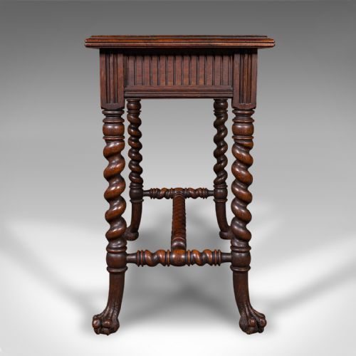 fig 2. Antique Hall Table, Scottish, Oak, Side, Reception, Gothic Revival, Victorian