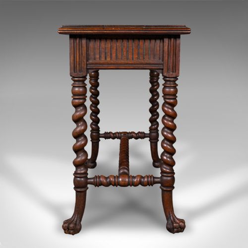 fig 4. Antique Hall Table, Scottish, Oak, Side, Reception, Gothic Revival, Victorian