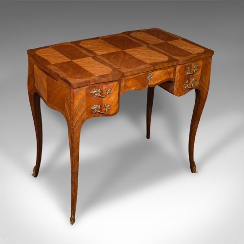 fig 1. Antique Coiffeuse Dressing Table, French, Kingwood, Louis XV Revival, Victorian