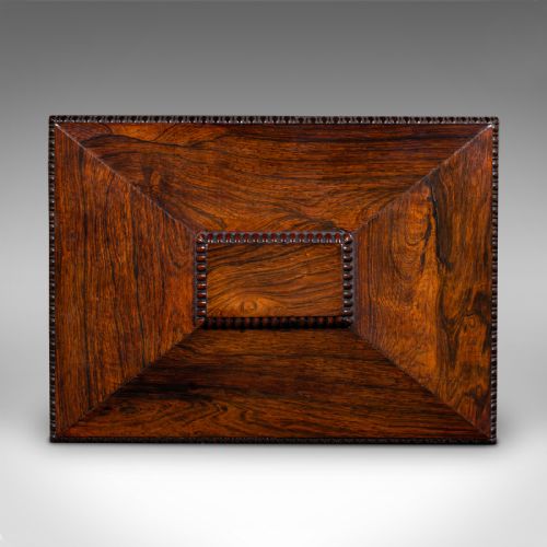 ANTIQUE SARCOPHAGUS KEEPSAKE BOX ENGLISH VELVET LINED GLOVE CASE REGENCY - ADDITIONAL PHOTO 6