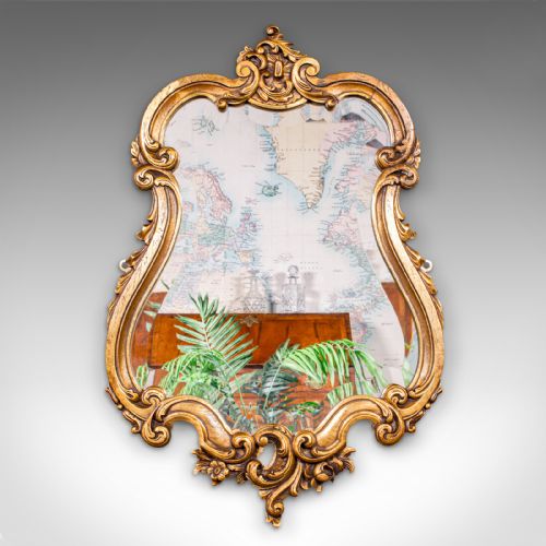 ANTIQUE BAROQUE WALL MIRROR FRENCH GILTWOOD VANITY HALLWAY EDWARDIAN 1910 - ADDITIONAL PHOTO 1