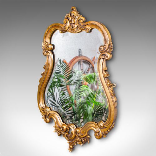 ANTIQUE BAROQUE WALL MIRROR FRENCH GILTWOOD VANITY HALLWAY EDWARDIAN 1910 - ADDITIONAL PHOTO 2