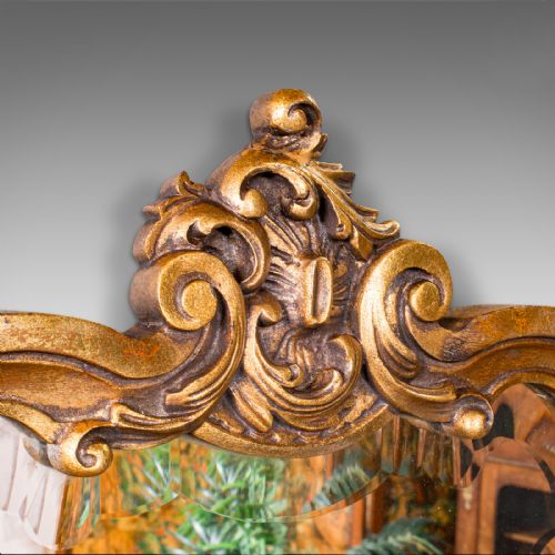 ANTIQUE BAROQUE WALL MIRROR FRENCH GILTWOOD VANITY HALLWAY EDWARDIAN 1910 - ADDITIONAL PHOTO 3
