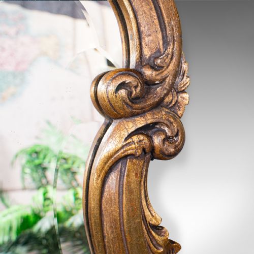 ANTIQUE BAROQUE WALL MIRROR FRENCH GILTWOOD VANITY HALLWAY EDWARDIAN 1910 - ADDITIONAL PHOTO 5