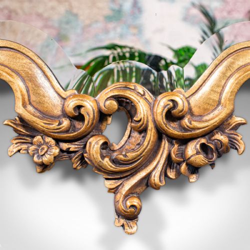 ANTIQUE BAROQUE WALL MIRROR FRENCH GILTWOOD VANITY HALLWAY EDWARDIAN 1910 - ADDITIONAL PHOTO 6