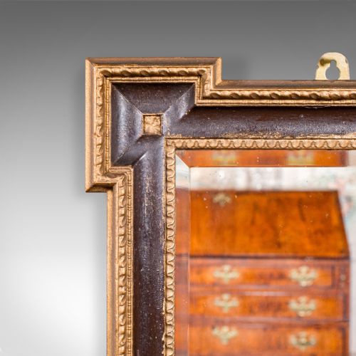 SMALL ANTIQUE VANITY MIRROR ENGLISH GILT GESSO HALL NEOCLASSICAL VICTORIAN - ADDITIONAL PHOTO 2