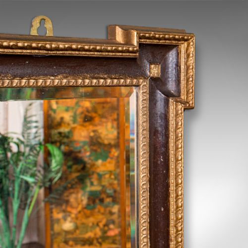 SMALL ANTIQUE VANITY MIRROR ENGLISH GILT GESSO HALL NEOCLASSICAL VICTORIAN - ADDITIONAL PHOTO 3
