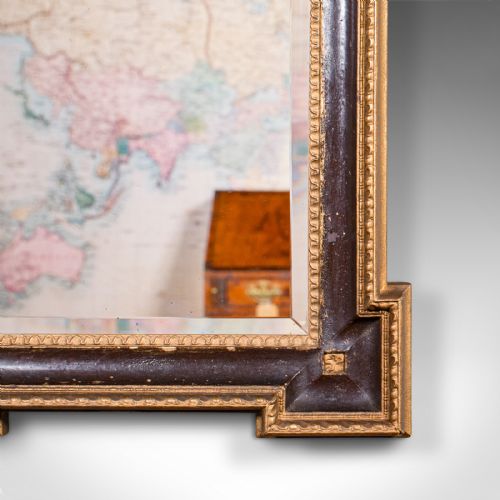 SMALL ANTIQUE VANITY MIRROR ENGLISH GILT GESSO HALL NEOCLASSICAL VICTORIAN - ADDITIONAL PHOTO 4