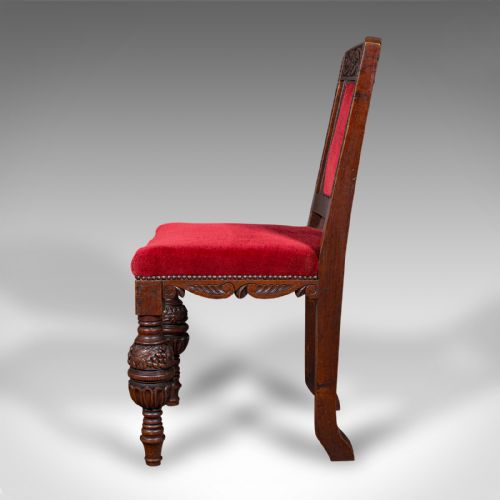 SET OF 4 ANTIQUE DINING CHAIRS SCOTTISH OAK GOTHIC REVIVAL VICTORIAN C1880 - ADDITIONAL PHOTO 2