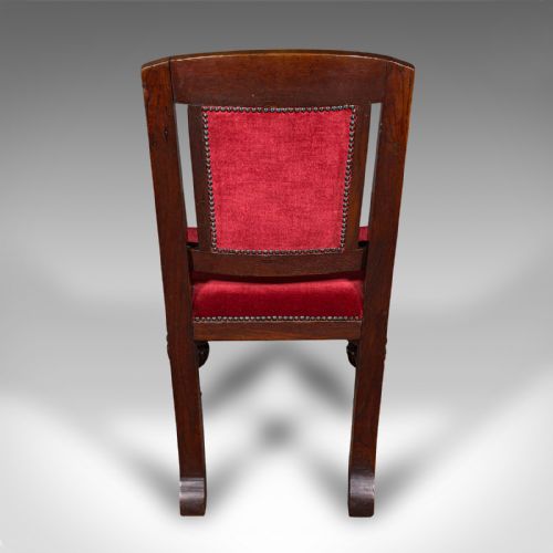 SET OF 4 ANTIQUE DINING CHAIRS SCOTTISH OAK GOTHIC REVIVAL VICTORIAN C1880 - ADDITIONAL PHOTO 4