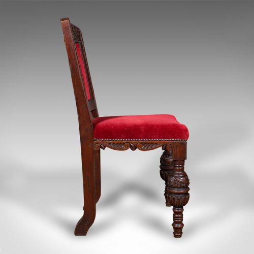 SET OF 4 ANTIQUE DINING CHAIRS SCOTTISH OAK GOTHIC REVIVAL VICTORIAN C1880 - ADDITIONAL PHOTO 5