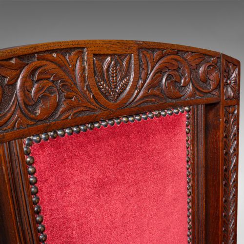 SET OF 4 ANTIQUE DINING CHAIRS SCOTTISH OAK GOTHIC REVIVAL VICTORIAN C1880 - ADDITIONAL PHOTO 9