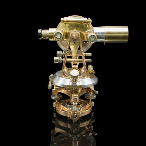 fig 2. Antique Transit Theodolite, English, Surveying Instrument, Thornton, Edwardian