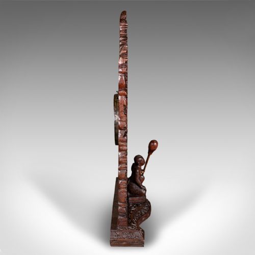 fig 2. Ornate Antique Temple Gong, Burmese, Carved, Mounted Chime, Victorian, C.1900