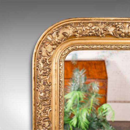 fig 2. Small Antique Hall Mirror, English, Gilt Gesso, Vanity, Wall, Georgian, C.1800