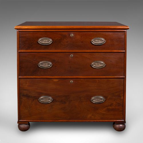 ANTIQUE CHEST OF DRAWERS ENGLISH STORAGE COT DRAWER NEOCLASSICAL VICTORIAN - ADDITIONAL PHOTO 1