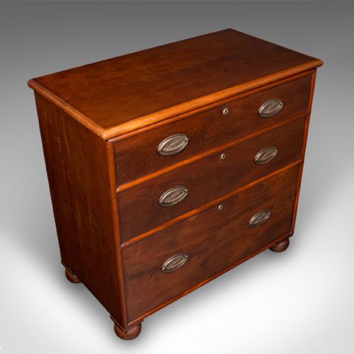 ANTIQUE CHEST OF DRAWERS ENGLISH STORAGE COT DRAWER NEOCLASSICAL VICTORIAN - ADDITIONAL PHOTO 5