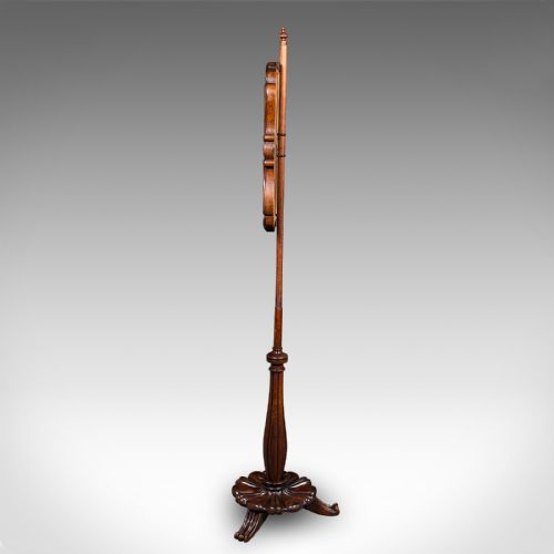 ANTIQUE FIRESIDE POLE SCREEN ENGLISH NEEDLEPOINT ADJUSTABLE WILLIAM IV 1835 - ADDITIONAL PHOTO 5