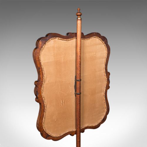 ANTIQUE FIRESIDE POLE SCREEN ENGLISH NEEDLEPOINT ADJUSTABLE WILLIAM IV 1835 - ADDITIONAL PHOTO 8